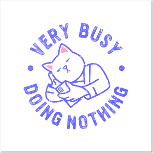 busy cat Posters and Art